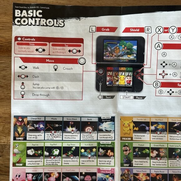 Super Smash Bros. (Nintendo 3DS, 2014) Authentic! Case & Manual Only READ! - Picture 11 of 15